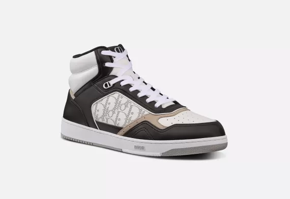 B27 High-Top Sneaker Black, White and Beige