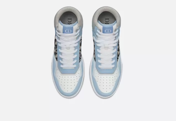 B27 High-Top Sneaker - Light Blue, White and Gray