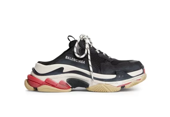 Balenciaga Triple S Mule - Black/White/Red