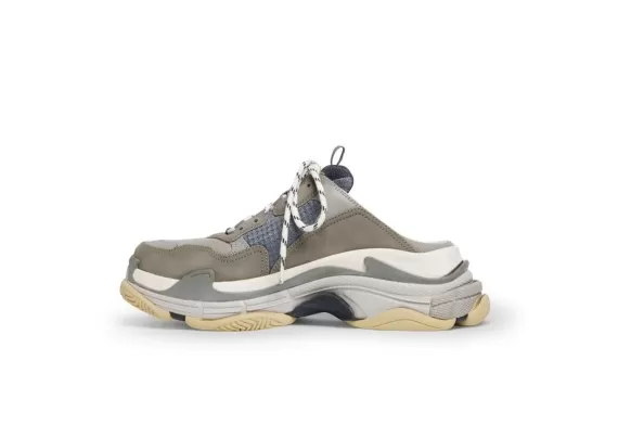 Balenciaga Tripe S Mule - Anthracite Grey/Blue