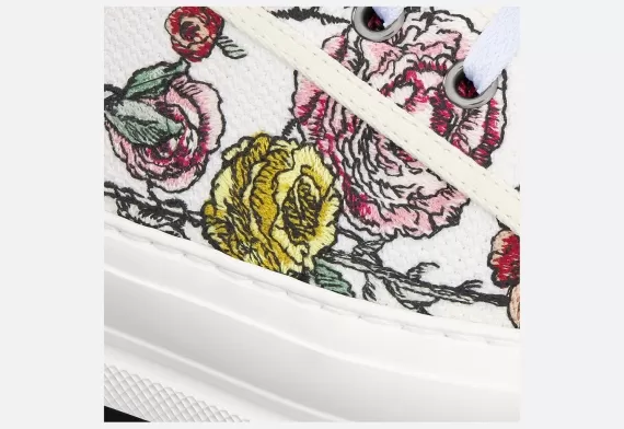 WALK'N'DIOR Platform Sneaker - White Multicolor Florilegio