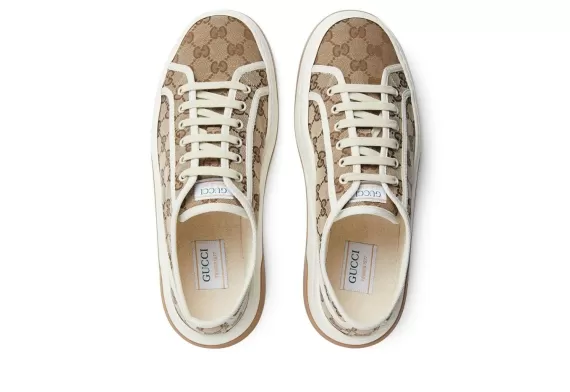 Gucci GG-canvas Lace-Up Sneakers Brown