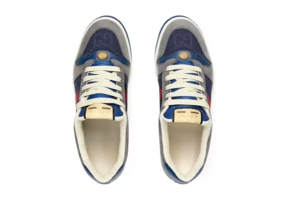 Gucci Screener Low-Top Sneakers Web-Stripe