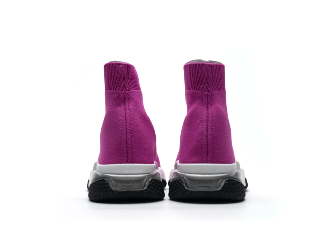 Look Sharp with Men's Balenciaga Speed Clear Sole Fuchsia On Sale Now!