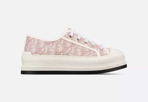 WALK'N'DIOR Platform Sneaker Nude Dior Oblique Embroidered Cotton