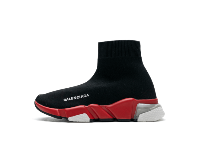 Balenciaga Speed Clear Sole Black Red - Shop Men's Designer Shoes Now!