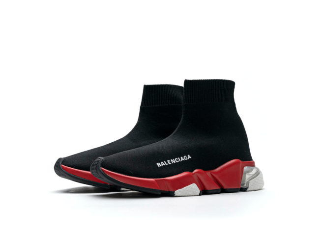 Look Stylish with the Balenciaga Speed Clear Sole Black Red!