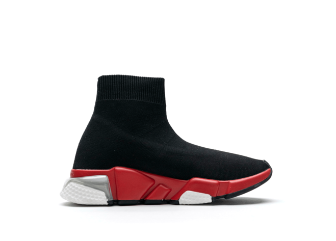 Women's Shoes: Balenciaga Speed Clear Sole Black Red - Buy Now!