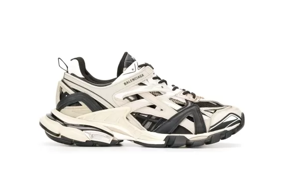 Balenciaga Track.2 Open Sneakers - Off-White and Black