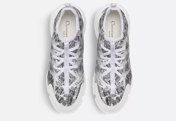 D-CONNECT Sneaker Black and White, Plan de Paris Print