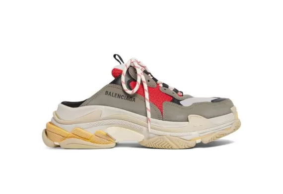 Balenciaga Tripe S Mule Sneakers - Grey, Black, Red