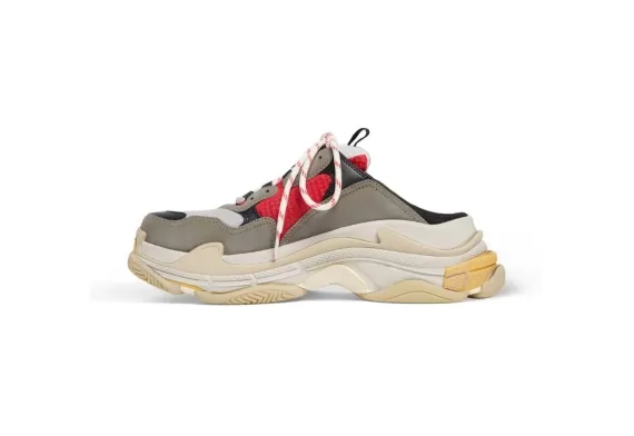 Balenciaga Tripe S Mule Sneakers - Grey, Black, Red