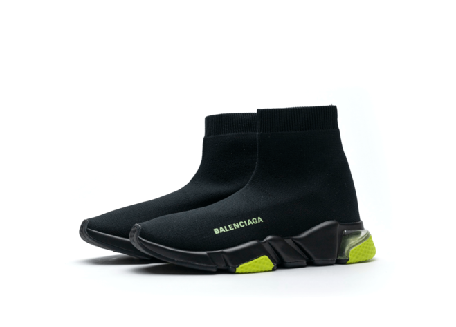 Discounted Women's Balenciaga Speed Clear Sole Black Yellow Fluo - Shop Now!