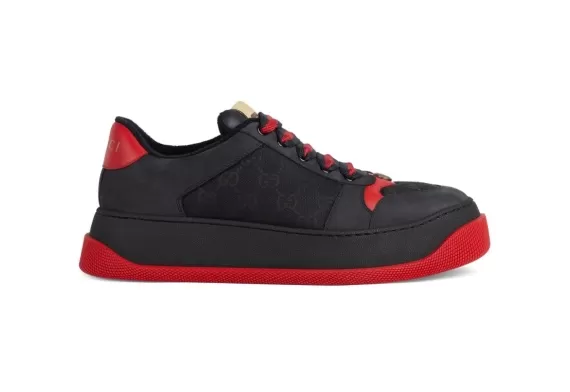 Gucci Screener GG Supreme Sneakers Black/Red