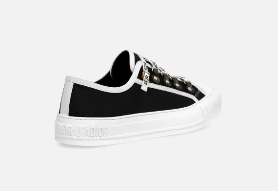 WALK'N'DIOR Sneaker Black Cotton Canvas