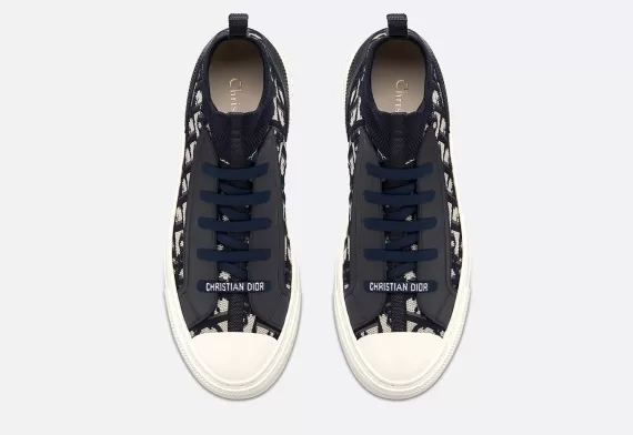 WALK'N'DIOR Sneaker Deep Blue Dior Oblique Technical Mesh and Calfskin