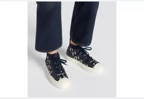 WALK'N'DIOR Sneaker Deep Blue Dior Oblique Technical Mesh and Calfskin