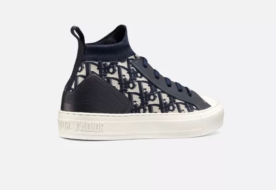 WALK'N'DIOR Sneaker Deep Blue Dior Oblique Technical Mesh and Calfskin