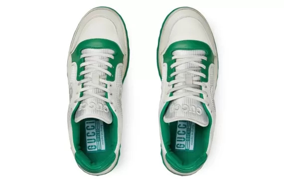 Gucci Mac80 Low-Top Sneakers White/Emerald Green