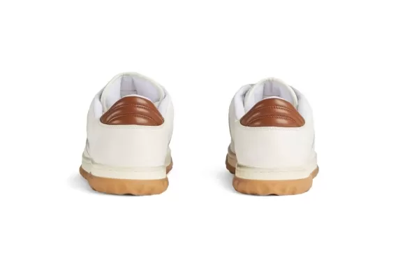 Gucci Mac80 Low-Top Sneakers - Cream White/Caramel Brown