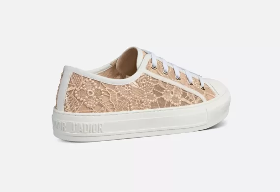 WALK'N'DIOR Sneaker - Gold-Tone D-Lace Macramé Motif