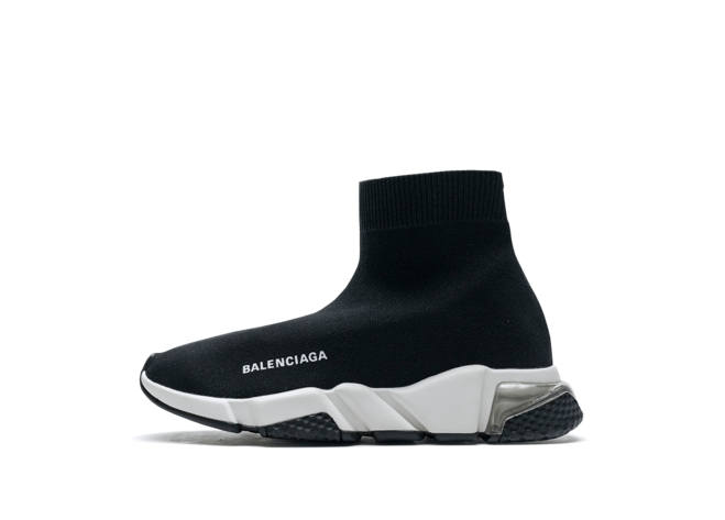 Shop the Balenciaga Speed Clear Sole Black White for Men