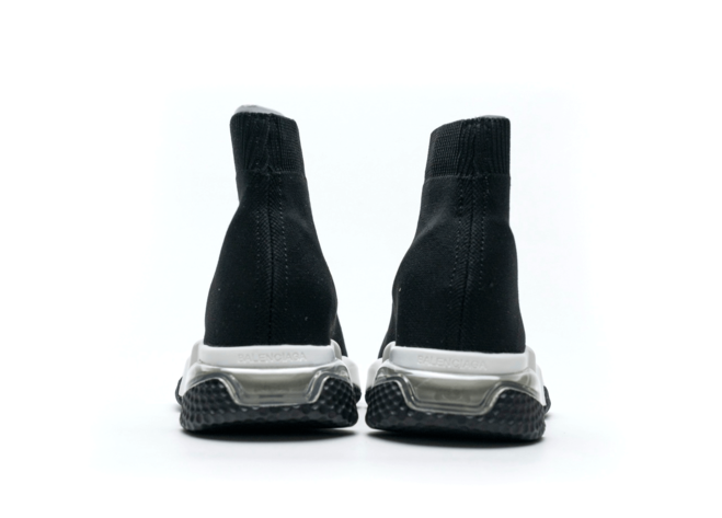 The Latest Balenciaga Speed Clear Sole Black White for Men