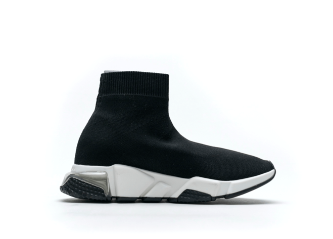 Stay Trendy with Balenciaga Speed Clear Sole Black White Women's Shoes