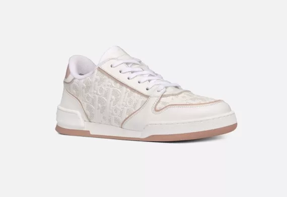 Dior One Sneaker - White and Nude Dior Oblique Perforated Calfskin