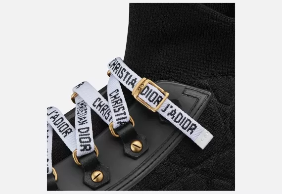 WALK'N'DIOR Sneaker Black Macrocannage Technical Mesh