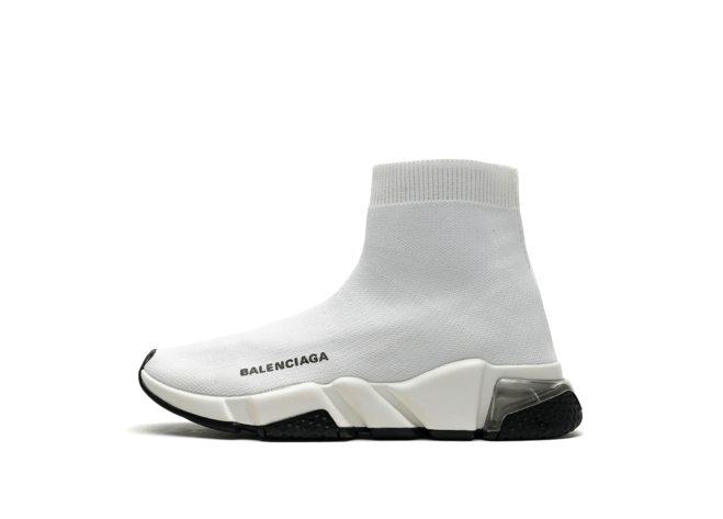 Balenciaga Speed Clear Sole White Black