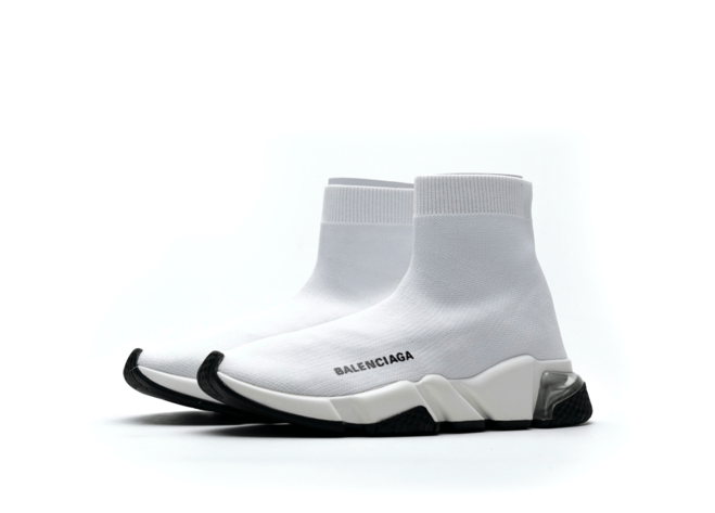 Balenciaga Speed Clear Sole White Black