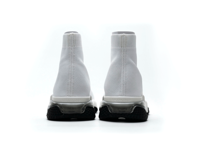 Balenciaga Speed Clear Sole White Black