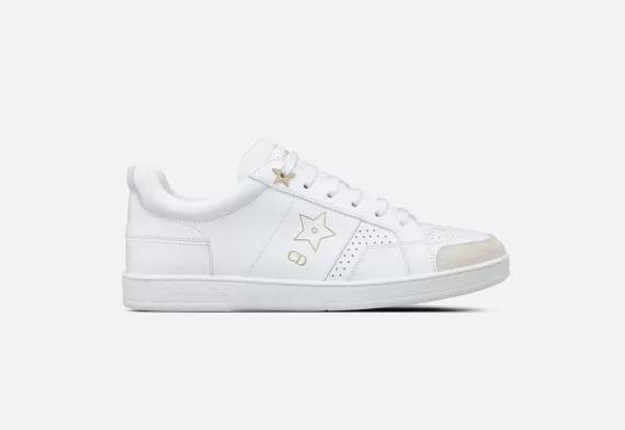 Dior Star Sneaker - White Calfskin and Suede