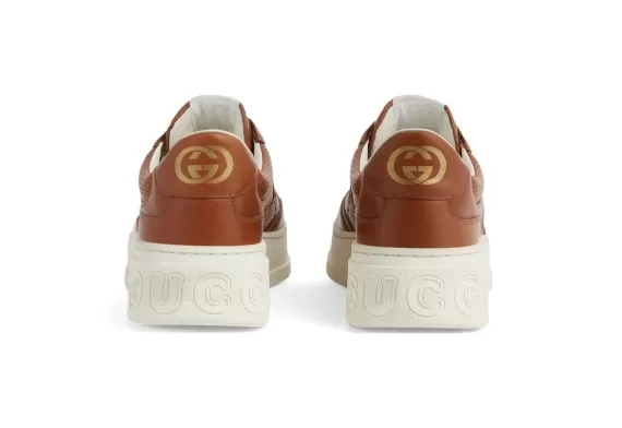 Gucci GG Logo-Embossed Sneakers Chestnut-Brown