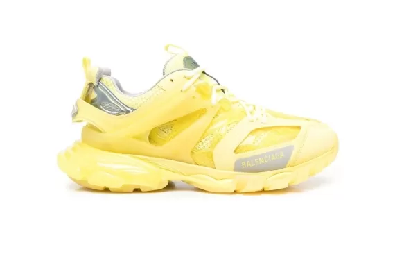 Balenciaga Track Panelled Sneakers Yellow