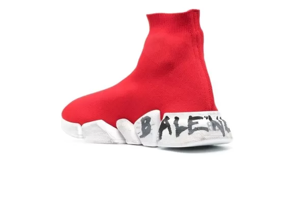 Balenciaga Speed 2.0 Graffiti Sneakers Bright Red