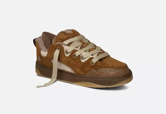 Dior By Erl B9S Skater Sneaker - Brown and Beige Dior Oblique Jacquard