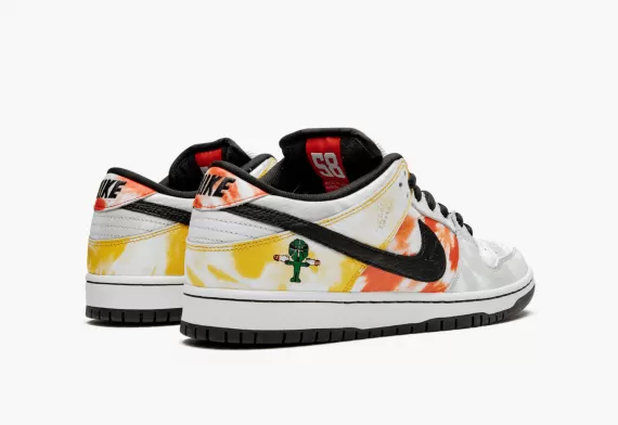 Men's White Tie-Dye Rayguns 2019 SB Dunk Low Online