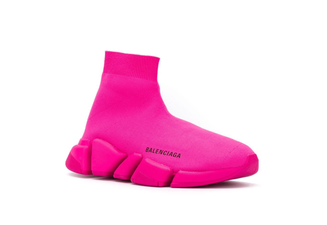 Stylish Neon-Pink Balenciaga Speed Runners 2.0 for Women's!