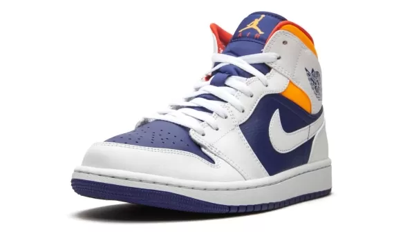 Air Jordan 1 Mid - Royal Blue / Laser Orange