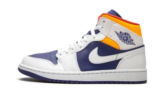 Air Jordan 1 Mid - Royal Blue / Laser Orange