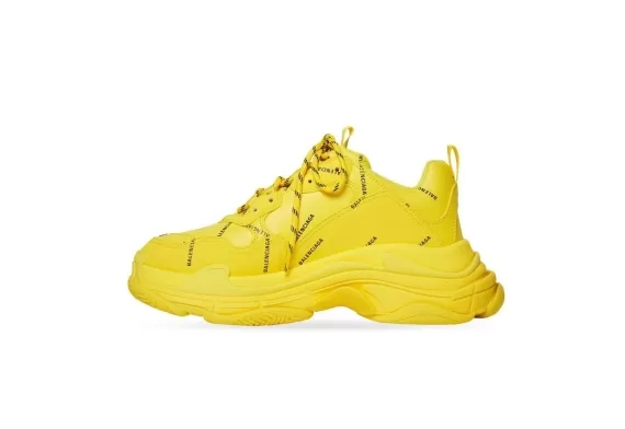 Balenciaga Triple S Logo Sneakers - Sunset Yellow