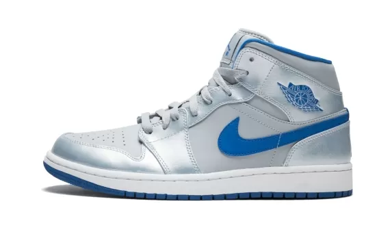 Air Jordan 1 Mid Wolf Grey Sport Blue