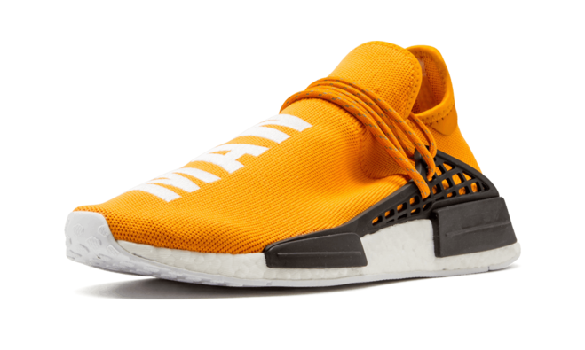 Look Stunning with the Pharrell Williams NMD Human Race Tangerine/Orange for Women's!