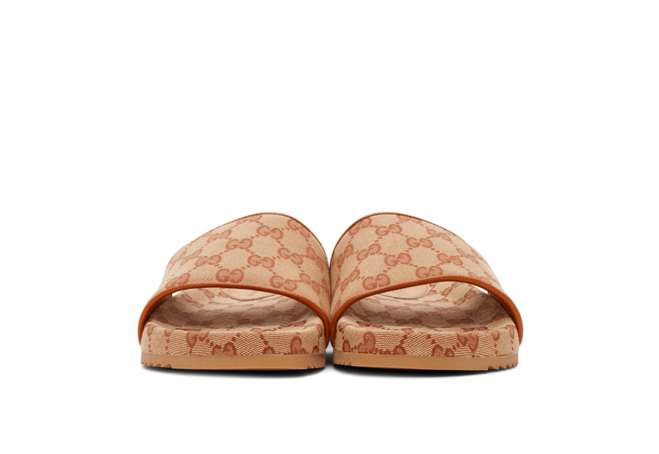 Grab Your Men's Gucci Beige GG Sideline Sandals - On Sale Now!