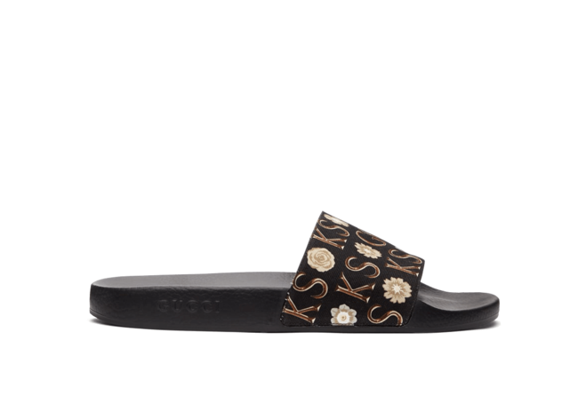 Buy Gucci Black & Brown Ken Scott Edition Eco GG Slides for Men