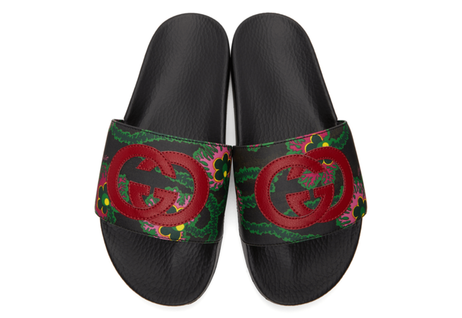 Gucci Black Ken Scott Edition Print Slides