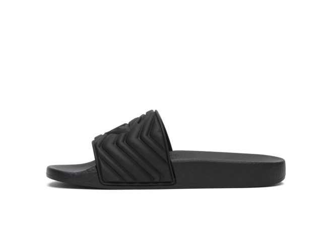 Shop Women's Gucci Matelasse Slides in Black