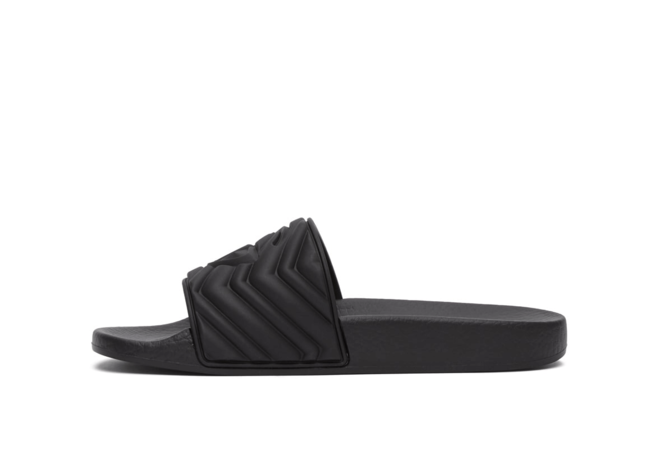 Gucci Black Matelasse Slides